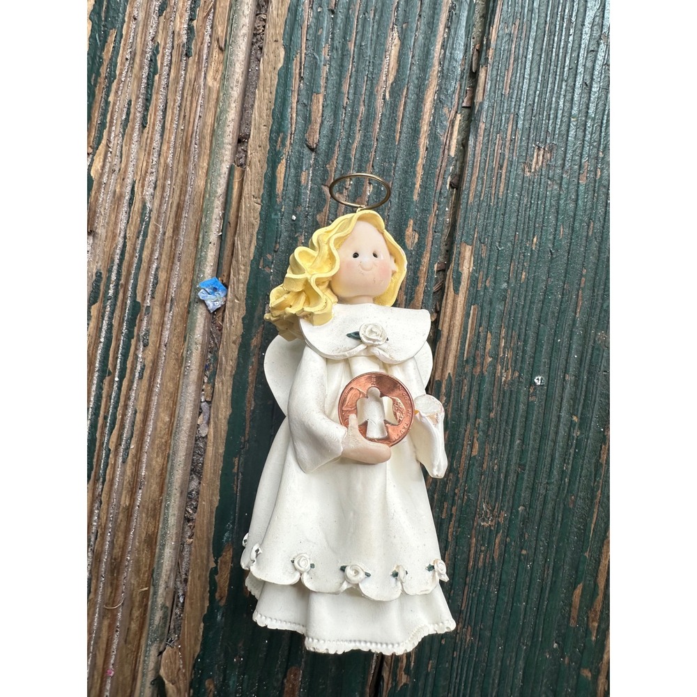 Vintage 1997 Lil Cent-Sibles Margaret Guerin Angel Figurine with Penny A4399